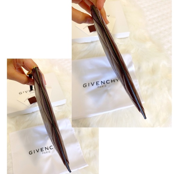 ❌SOLD❌NWT Givenchy Quilted Pouch, Aubergine - Picture 14 of 16